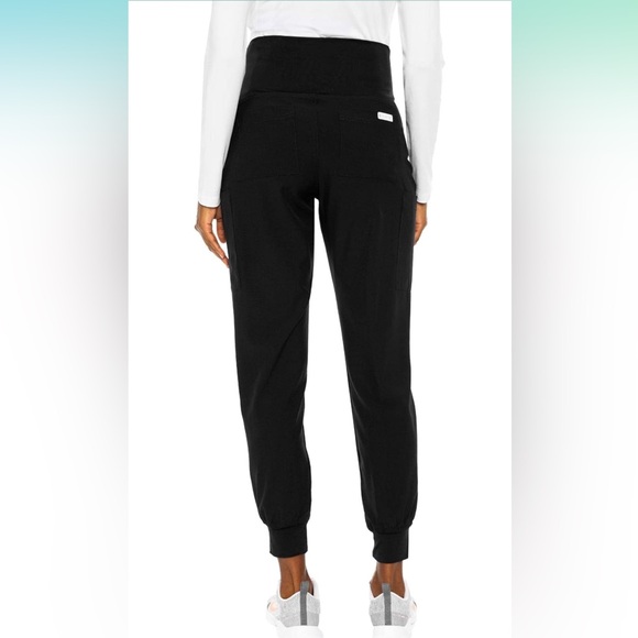 Med Couture Maternity Black Jogger Scrub Pants - Picture 1 of 7